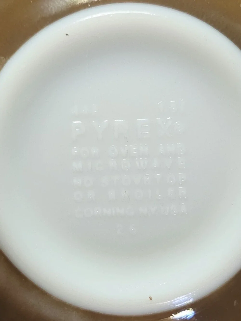 Vintage PYREX Woodland Tan Brown Cinderella Nesting Mixing Bowl Set #442 #443